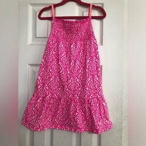 Carters girls summer hot pink white spaghetti strap dress girls size‎ 6